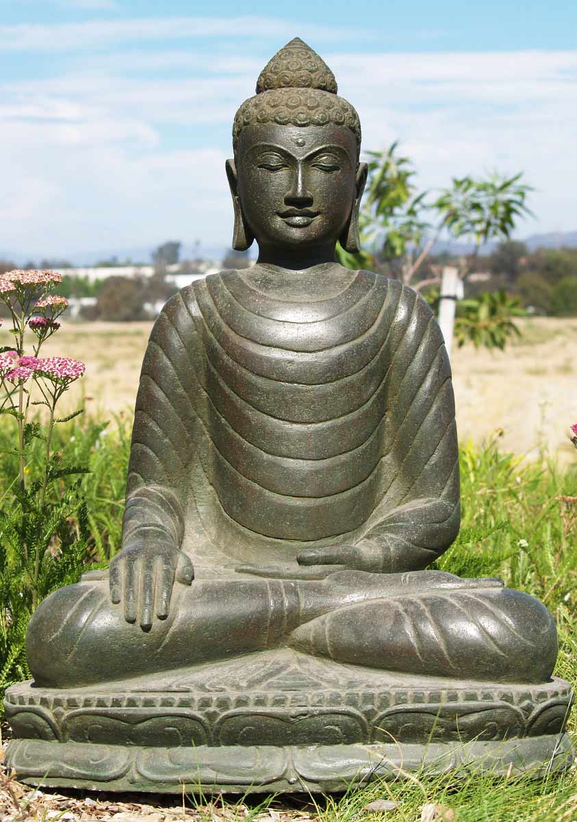 Green Garden Buddha Statue 28"